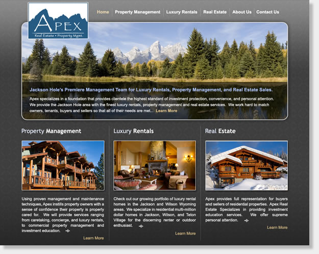 Resort Rental website design